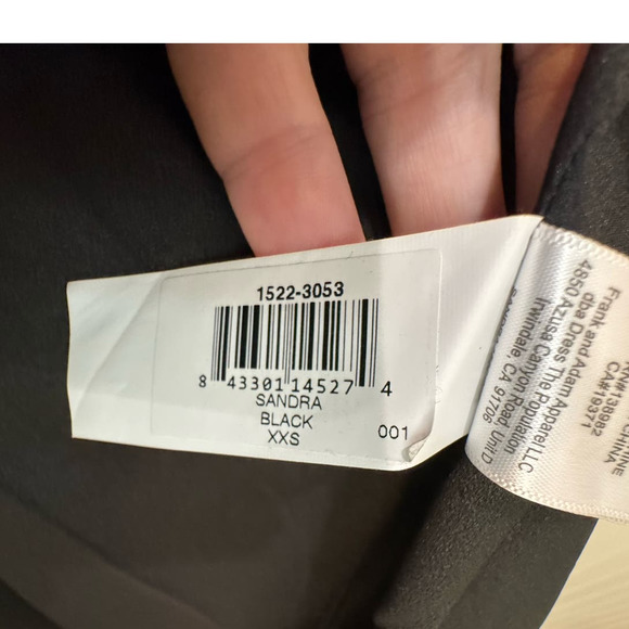 DRESS THE POPULATION *SALE* NWT $198 Sandra Plunging V Neck Black Maxi Size XXS - Picture 9 of 12